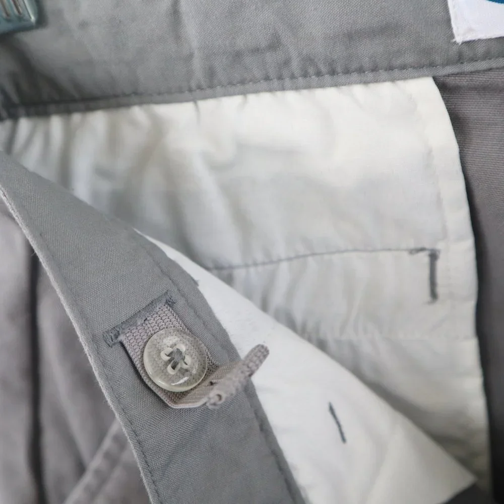 OLD NAVY Straight Built-In Flex Grey Chino Size 14 Husky Adjustable Waist
